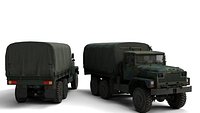 1982 Am General M939 3 Rigged Military Truck 3D Model High Detail Game Render Ready