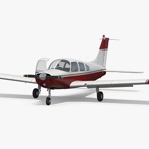 Personal Propeller Aircraft Generic Rigged 3D Model