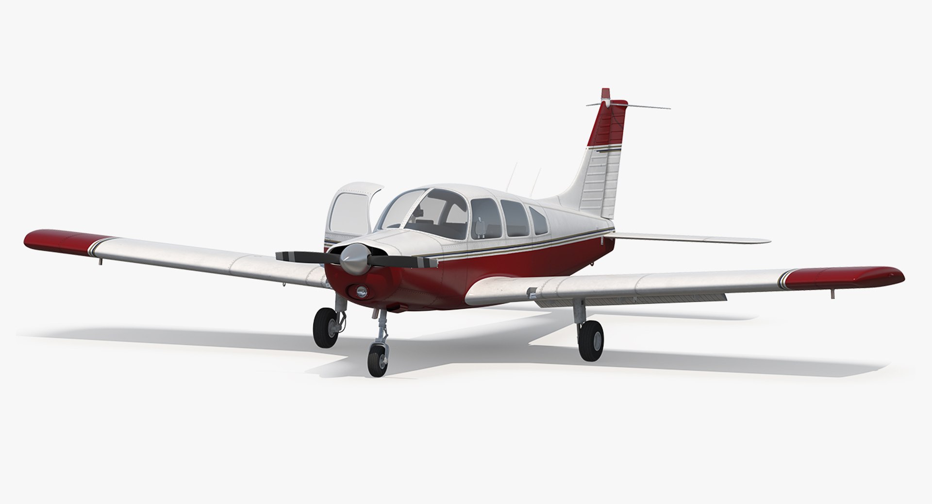 Personal Propeller Aircraft Generic Rigged 3D Model 3D model preview