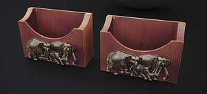 ASIAN ELEPHANTS NAPKIN BOX 2023 3D