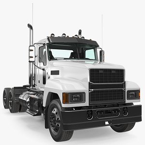 3D 2025 Cab and Chassis Truck White