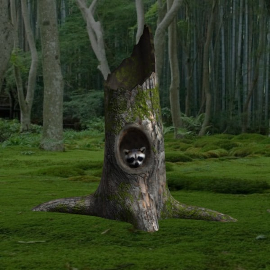 3dsmax raccoon stump