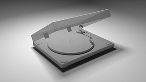 3D record player model
