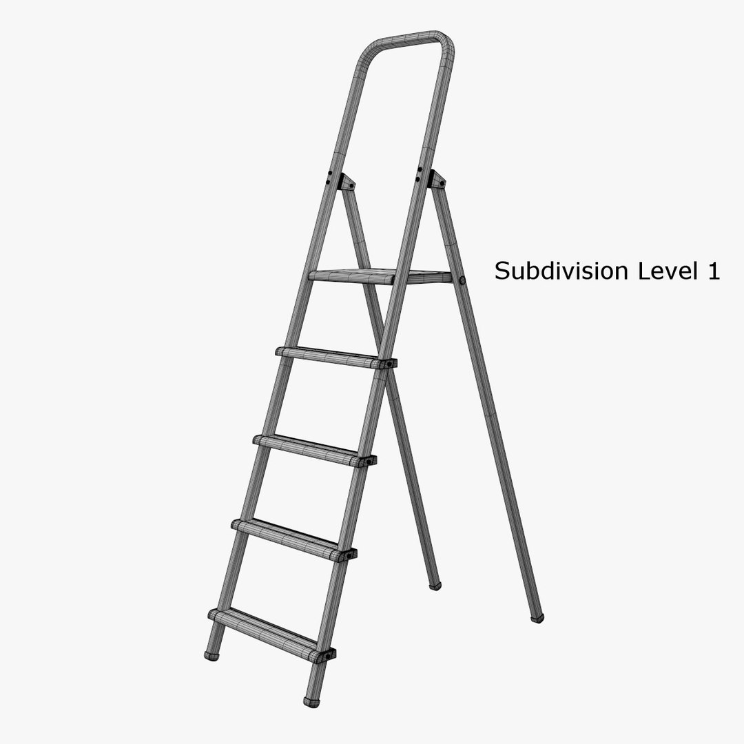 step ladder 2 3d model