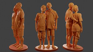 3D model Casual elderly couple CEC1 001