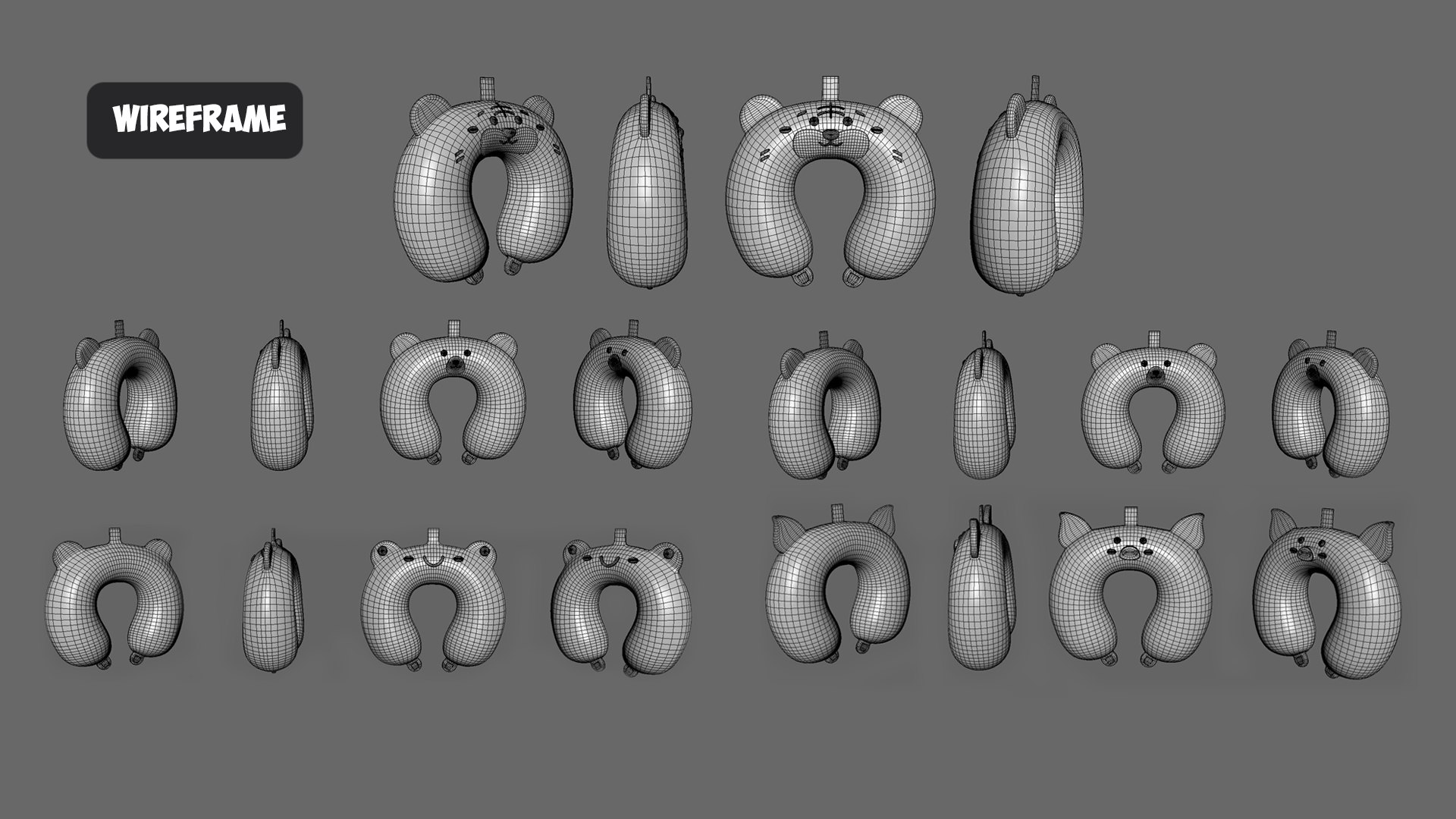 Set 5 Cartoon Animal U-Shaped Neck Pillow 3D model https://p.turbosquid.com/ts-thumb/3W/4nQGbq/O4/wireframe_01/png/1723173813/1920x1080/fit_q87/52fe715027b470ca9f129b4dbb87a87645afb4d3/wireframe_01.jpg