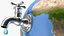 Stylized Earth with Faucet