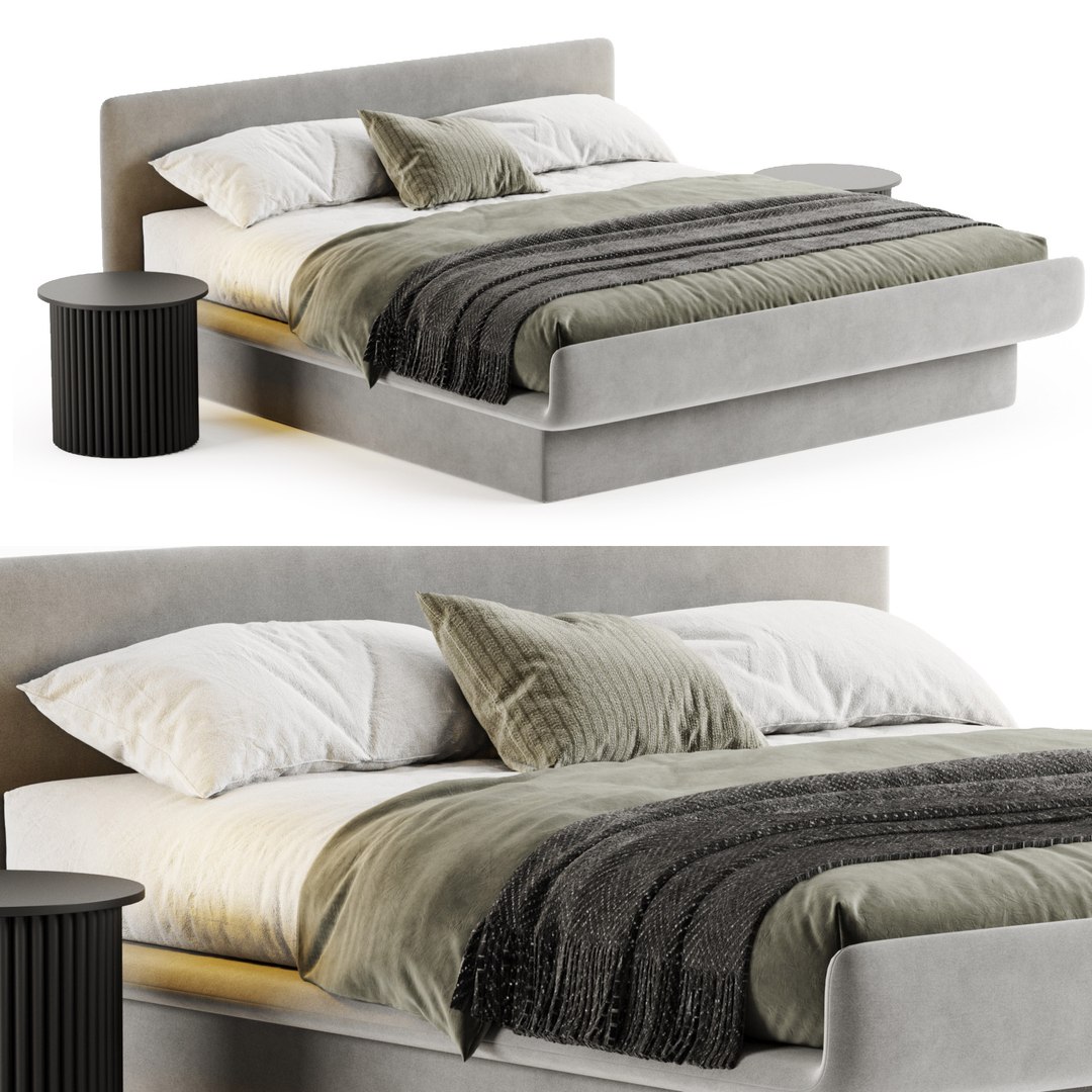 3D LILAS Bed By Gallotti Radice Model - TurboSquid 2116957