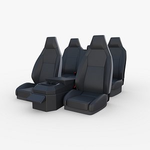tesla cybertruck seats 3D