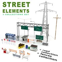 Street Elements Collection Objects