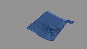 Quilt for bedding blue 3D