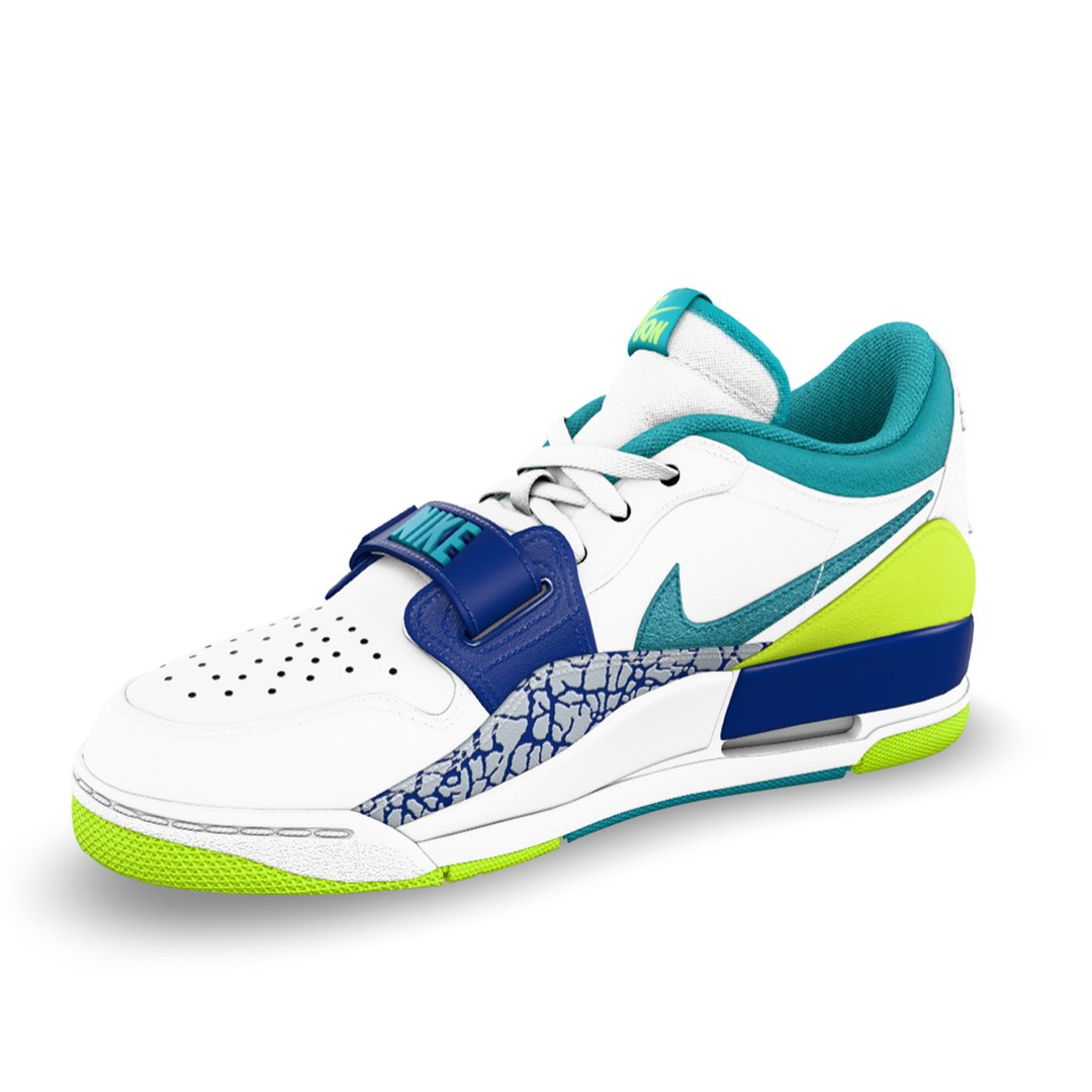 jordan legacy 312 low ultramarine neon yellow aquamarine