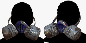 3D Gas mask respirator scifi futuristic 3D