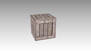 free wooden crate 3d model