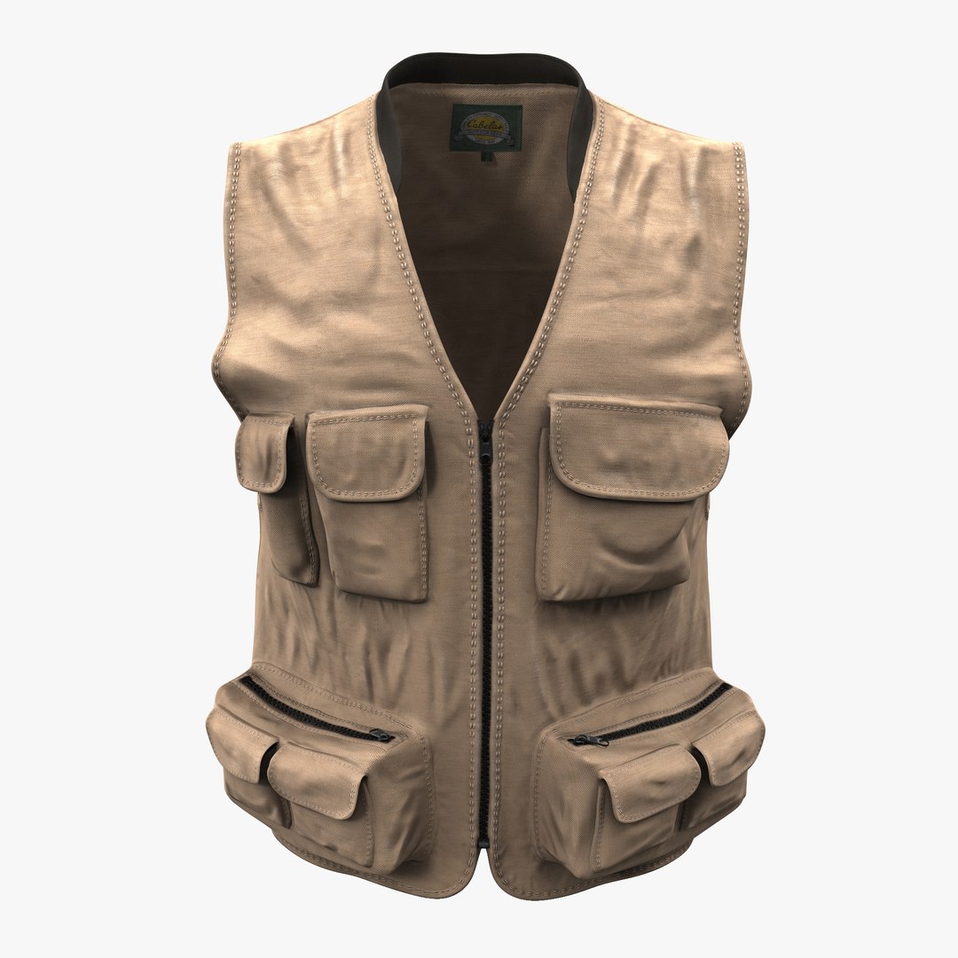 Fishing Vest 3D model preview