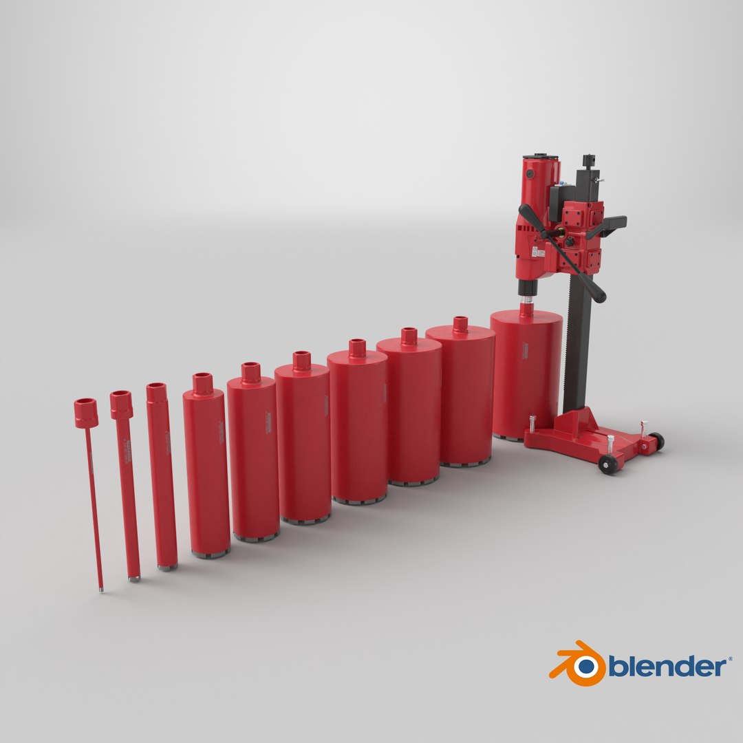 3D Bluerock Tools Concrete Core Drill with Core Bit Set Red model https://p.turbosquid.com/ts-thumb/3W/R0GnA6/D0/stemcell_blender_cycles_render/png/1770148355/1920x1080/fit_q87/83eea2586690628e1c5d9020eccfebb16df942c5/stemcell_blender_cycles_render.jpg