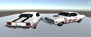 Low poly Muscle car Plymouth