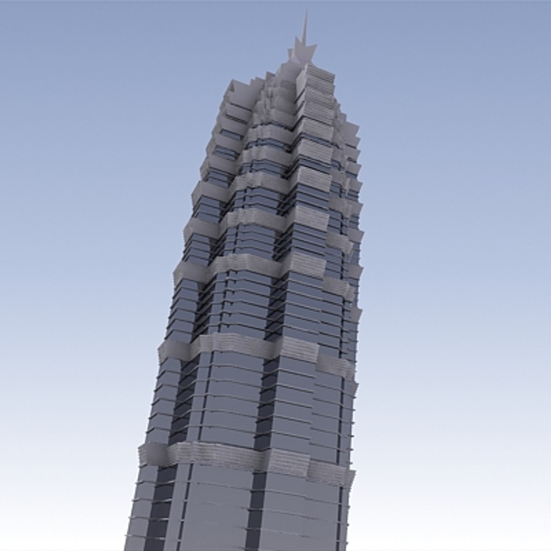 jin mao tower 3d max