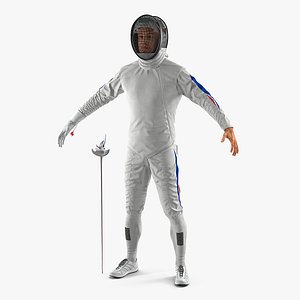Fencer T-Pose 3D Model
