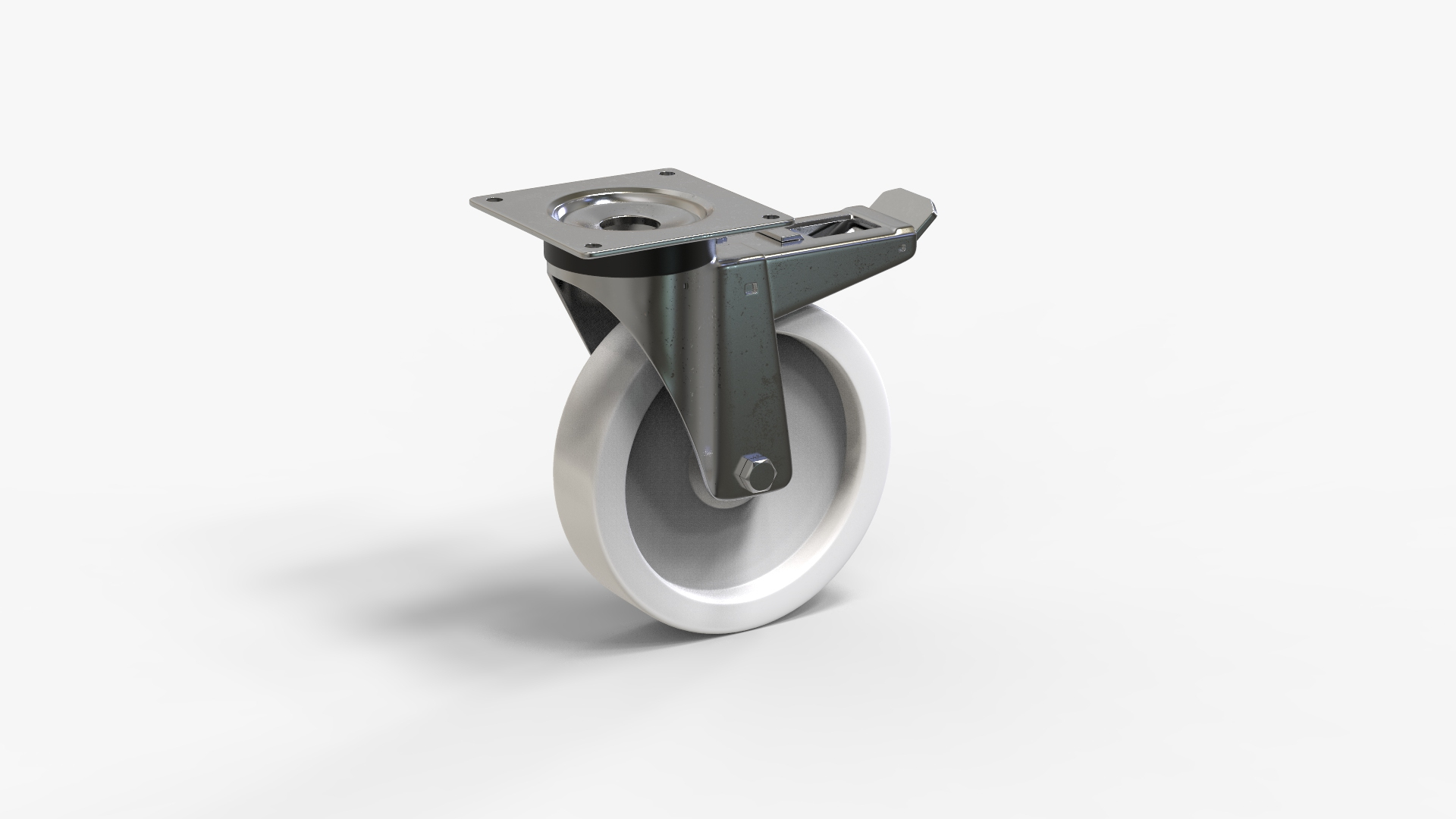 3D Model Swivel Caster With Brake TurboSquid 1726739