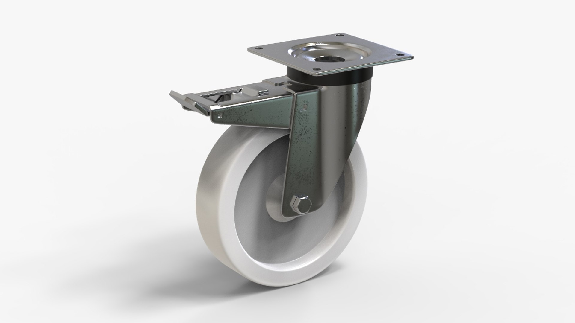 3D Model Swivel Caster With Brake TurboSquid 1726739