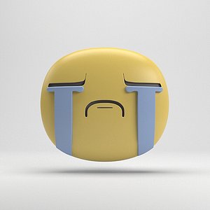 facebook crying sticker 3D model