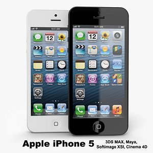apple iphone 5 3d 3ds