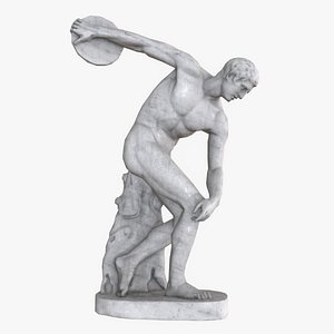 Discobolus Statue - Granite