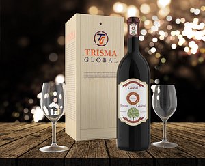 wine bottle 3D