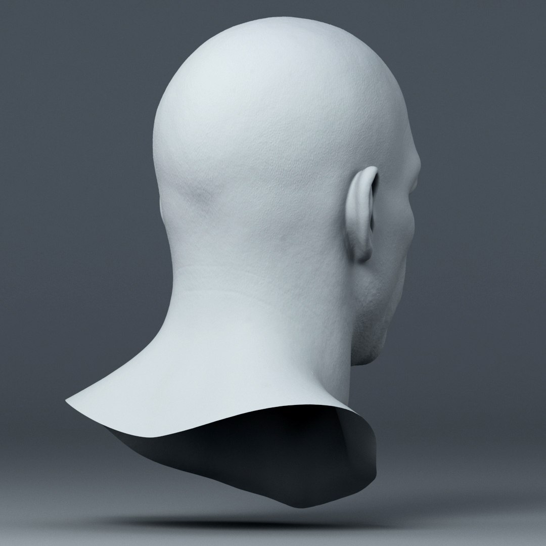 Realistic Male Head Model - TurboSquid 1369307