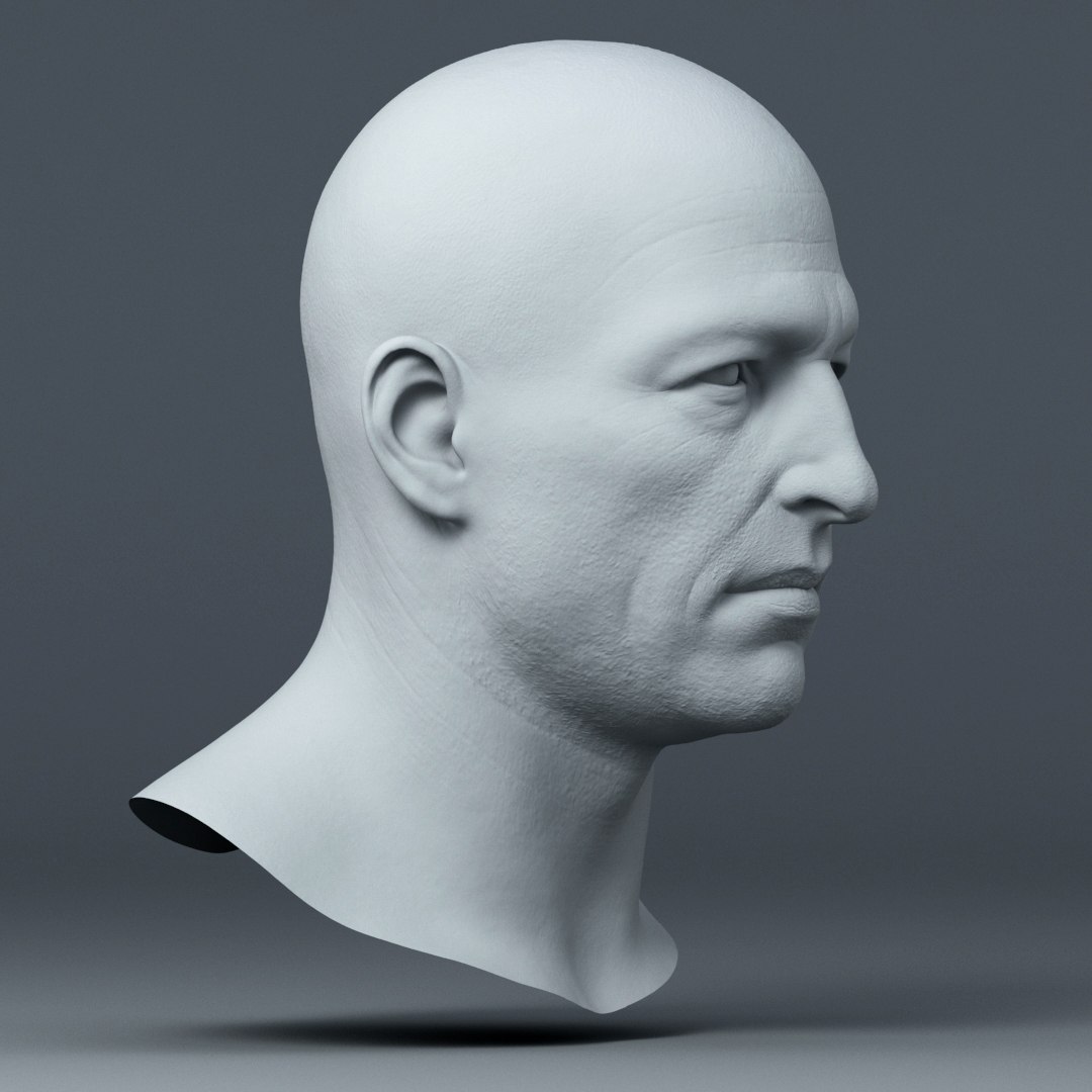 Realistic Male Head Model - TurboSquid 1369307