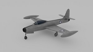 Early American Fighter Jet F-84 Thunderjet