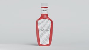 3D model Sauce bottle mockup and scene file