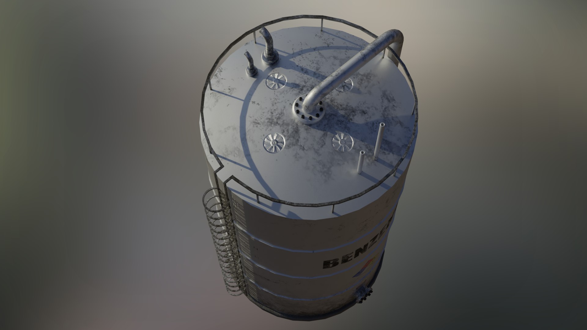 Industrial Benzene Storage Tank 3D Model - TurboSquid 1806809