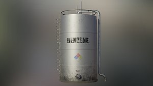 Industrial Benzene Storage Tank 3D model
