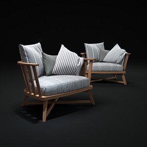 gray-armchair-by-gervasoni 3d max