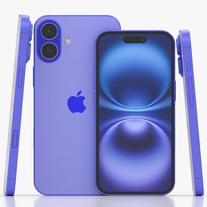 3D iPhone 16 and 16 Plus Ultramarine