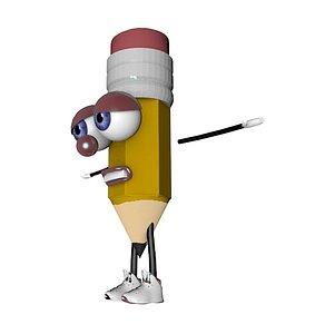 maya pencil face head