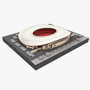 Wanda Metropolitano Stadium Spain 3d Model 3D