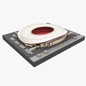 Wanda Metropolitano Stadium Spain 3d Model