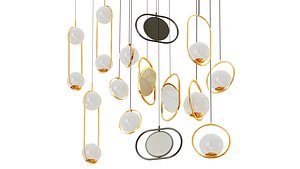 3D lampatron set chandelier model