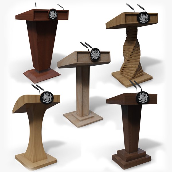 3D Prime Ministers Lecterns PBR model