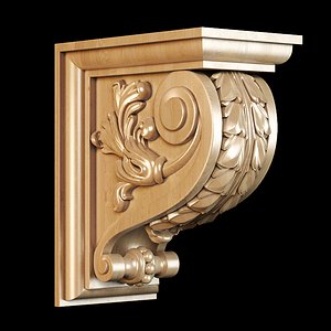 bracket carving classical 3D model