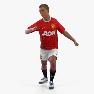 3D soccer football player united