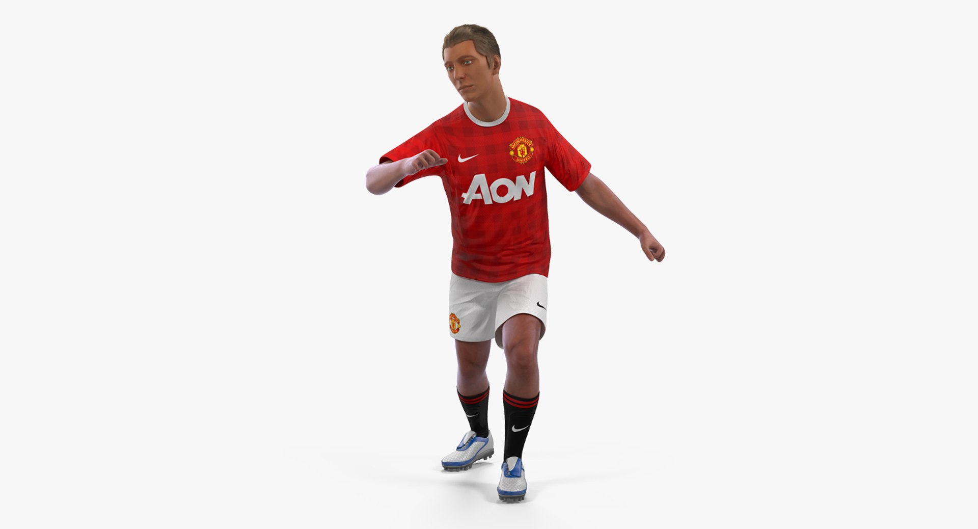 Soccer or Football Player United Rigged 2 3D Model 3D model preview