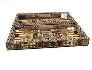 backgammon board game 3D model