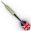 dart needle england modeled 3d 3ds