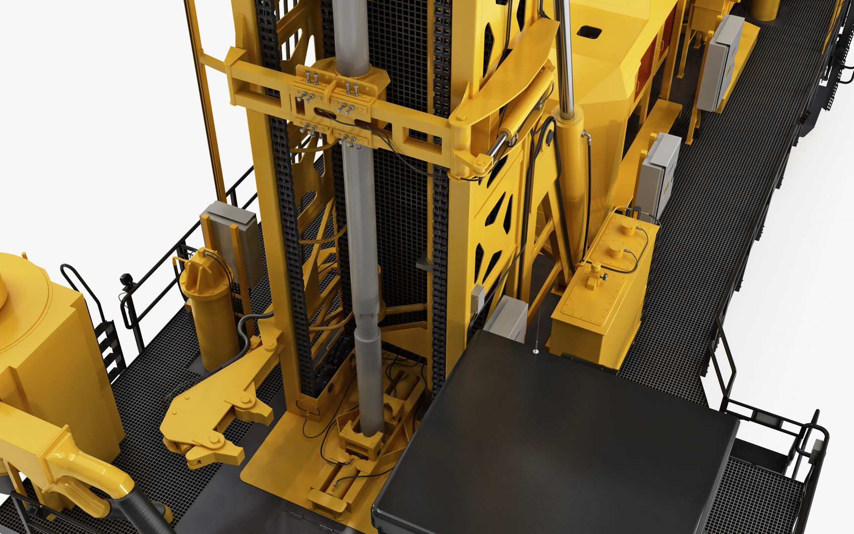 3D Rotary Blasthole Drill Rig Model - TurboSquid 2081794