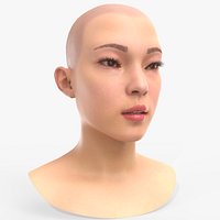 Asian Girl Head Game Ready