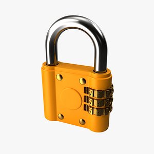 Cartoon Padlock 3D model